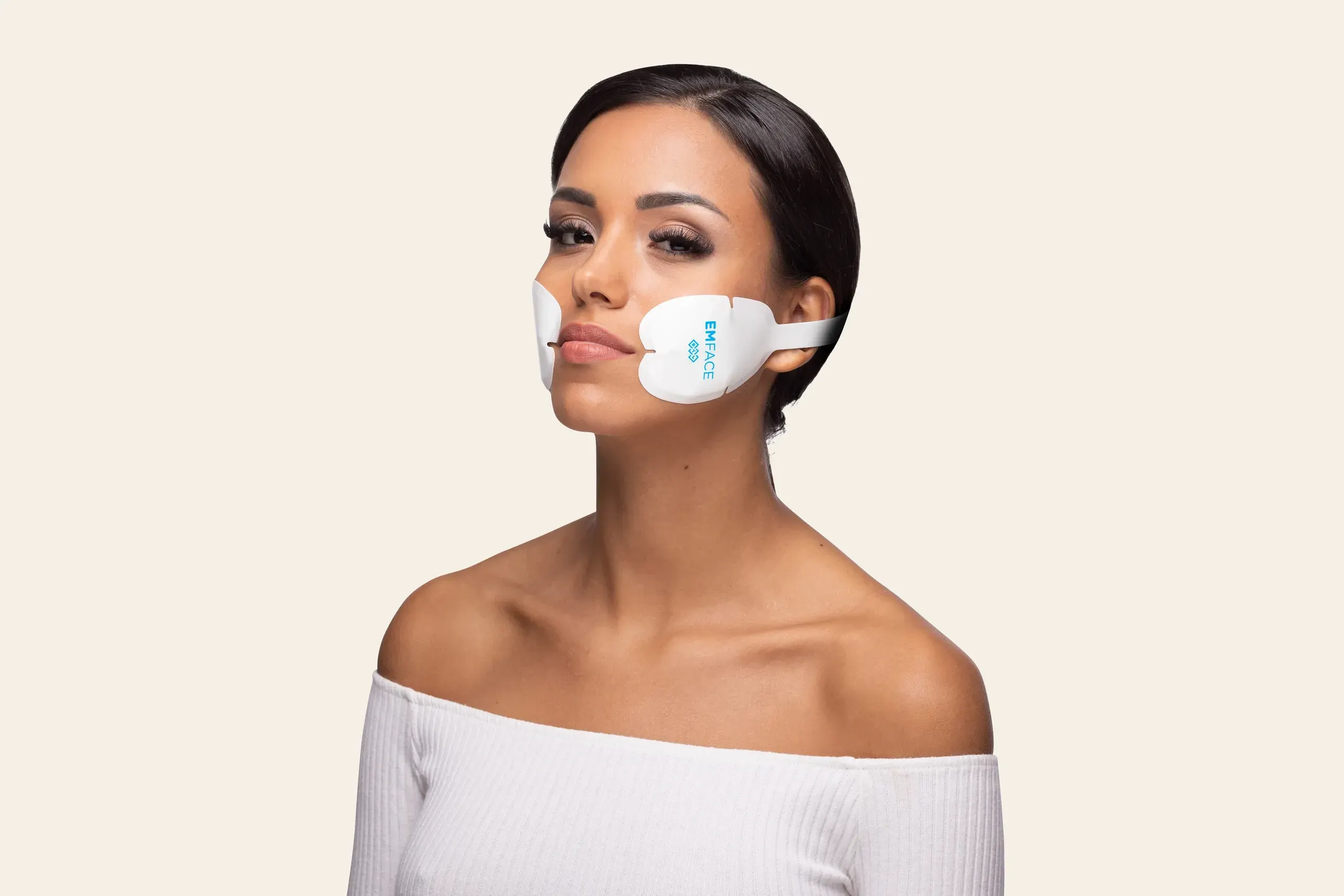 Before and after Emface results showing a lifted mid-face and jawline in Ocala, Florida