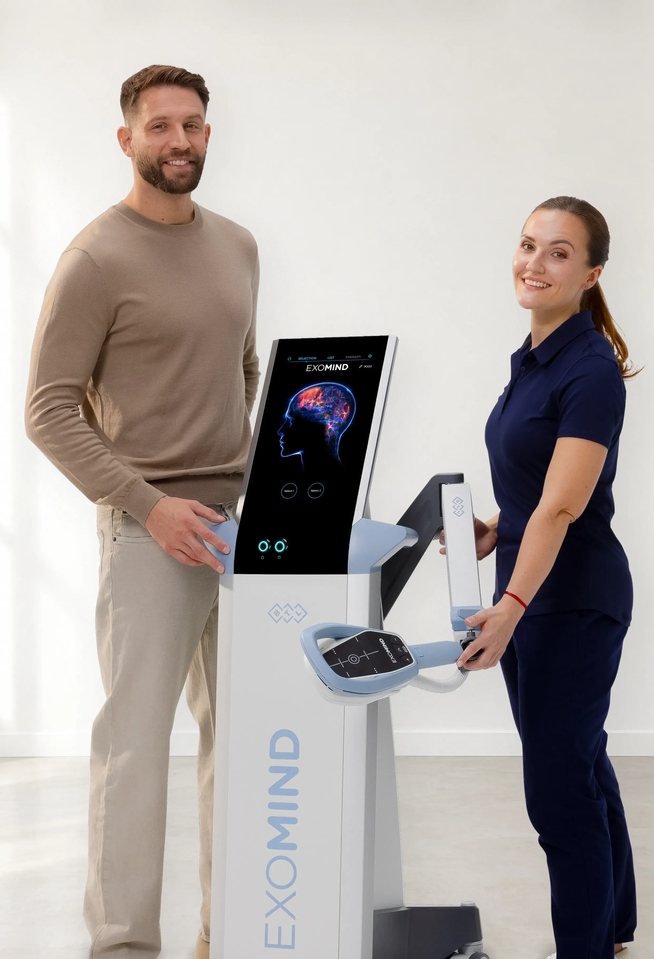 Patient seated comfortably during an Exomind TMS therapy session in Ocala, Florida